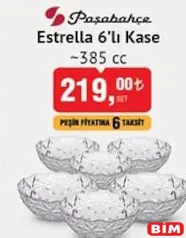 PAŞABAHÇE ESTRELLA 6'LI KASE 385 CC